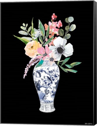 Framed Blue Vase IV Print