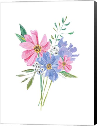 Framed Pastel Floral Print