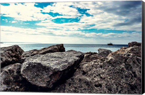 Framed Spanish Coast I Print