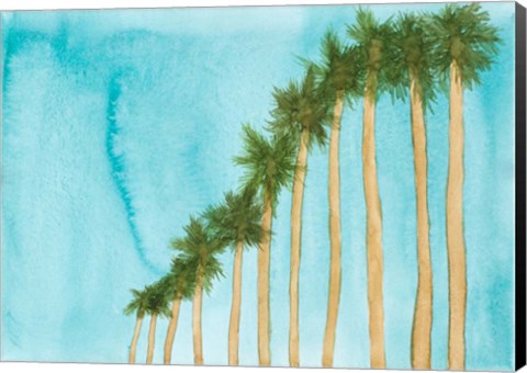 Framed Blue Skies And Palm Trees Print