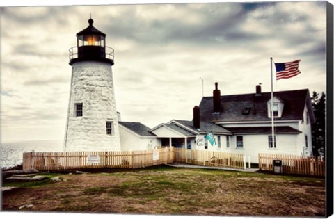 Framed American Harbor Lighthouse Print