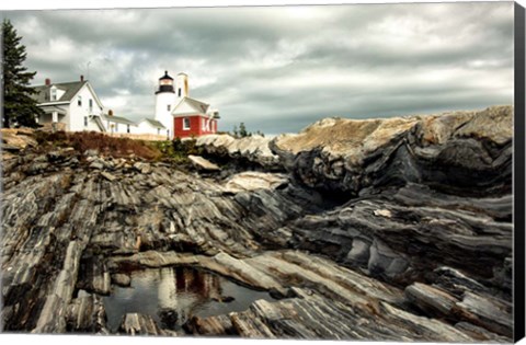 Framed Harbor Lighthouse I Print