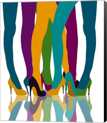 Framed Colorful Legs Print