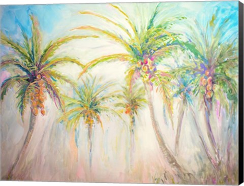 Framed Watercolor Palms Scene Print