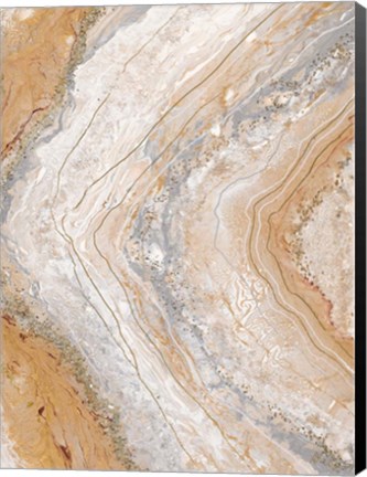 Framed Cool Earth Marble Abstract Print