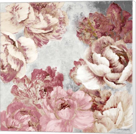 Framed Florals in Pink and Cream Print