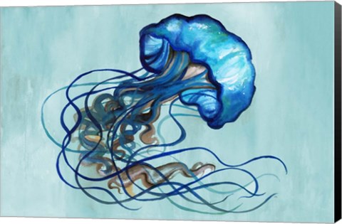 Framed Watercolor Jellyfish Print