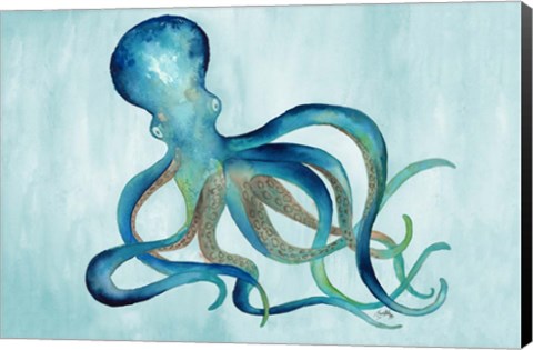 Framed Watercolor Octopus Print