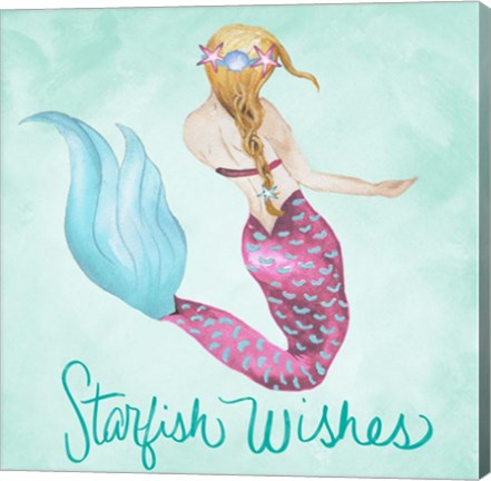 Framed Starfish Wishes Print