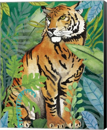 Framed Tiger In The Jungle II Print