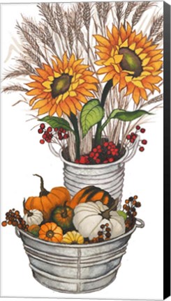 Framed Harvest Bounty Tub II Print