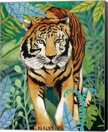 Framed Tiger In The Jungle II Print