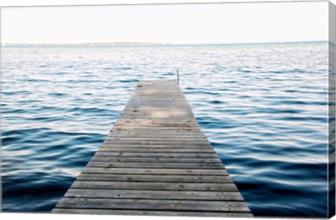 Framed Lake Dock Print