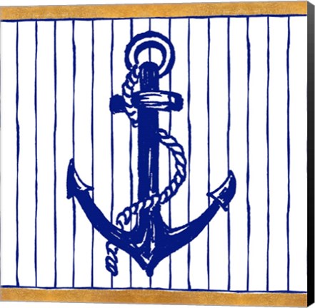 Framed Nautical Anchor I Print