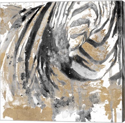 Framed Zebra Striped Abstract Print