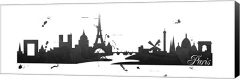 Framed Paris Skyline Print