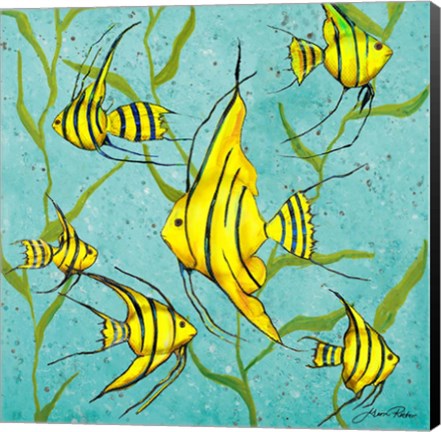 Framed School Of Fish III Print