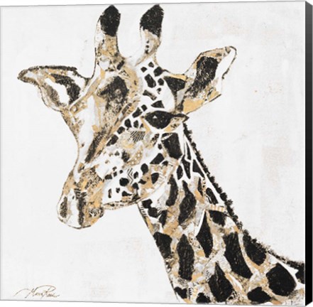 Framed Speckled Gold Giraffe Print