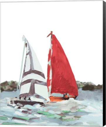 Framed Line Regatta I Print