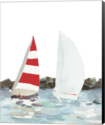 Framed Line Regatta II Print