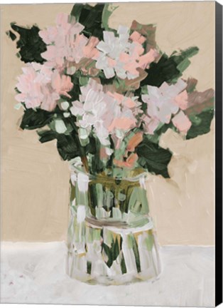 Framed Pink Flower Arrangement Print
