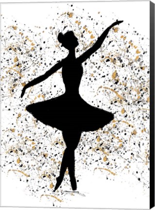 Framed Ballerina Silhouette II Print