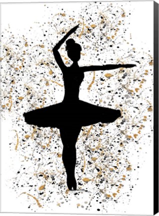 Framed Ballerina Silhouette III Print