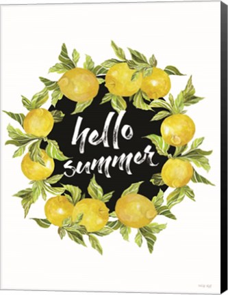 Framed Hello Summer Lemons Print