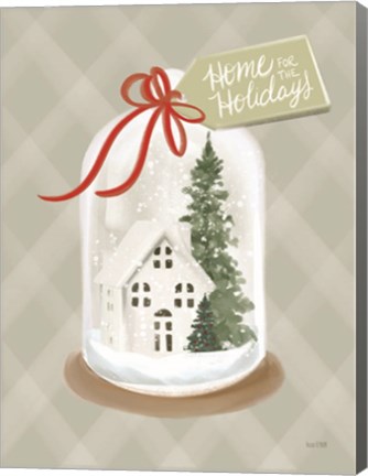 Framed Home for the Holidays Snow Globe Print