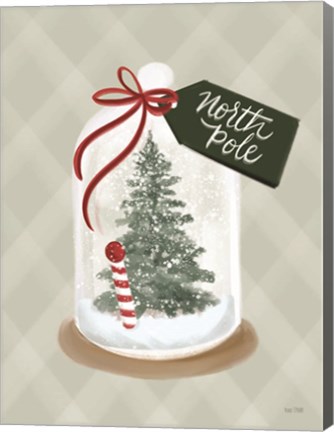 Framed North Pole Snow Globe Print