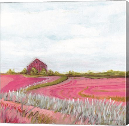 Framed Pink Fall Farm Print