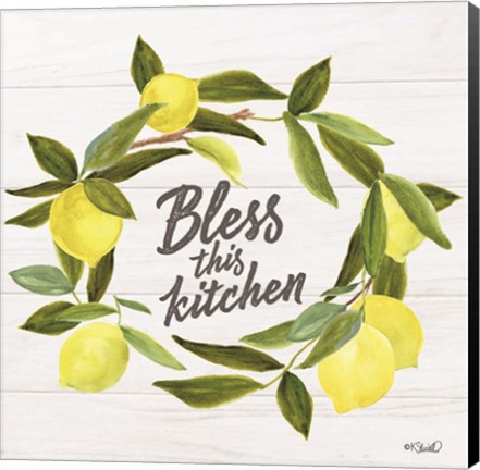 Framed Bless This Kitchen Print