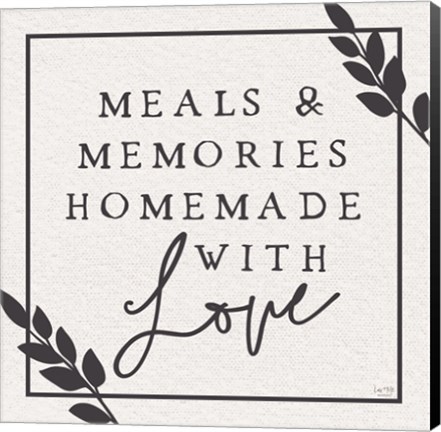 Framed Meals &amp; Memories Made with Love Print