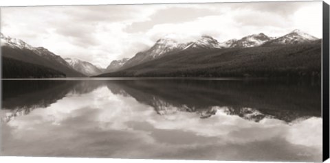 Framed Bowman Lake Reflections Print