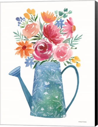 Framed Garden Watering Can Print