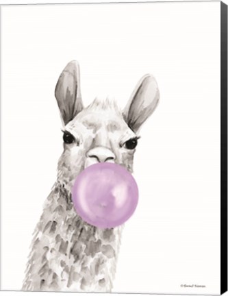 Framed Bubblegum Alpaca Print