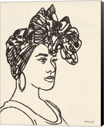 Framed Head Wrap Line Study Print