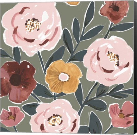 Framed Fair Flowers II Print