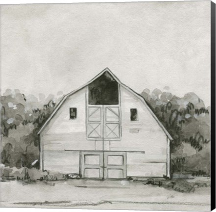 Framed Solemn Barn Sketch III Print