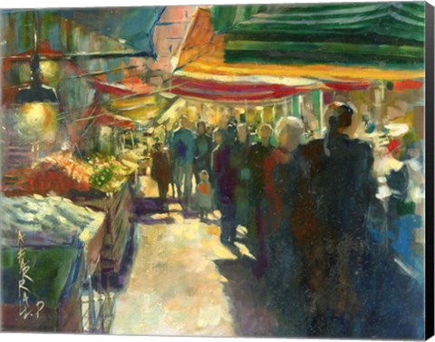 Framed Market Scene I Print