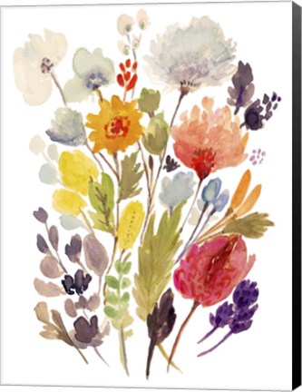 Framed Modern Bouquet Stems II Print