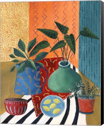 Framed Colorful Tablescape II Print