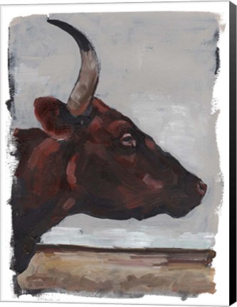 Framed Cattle View II Print