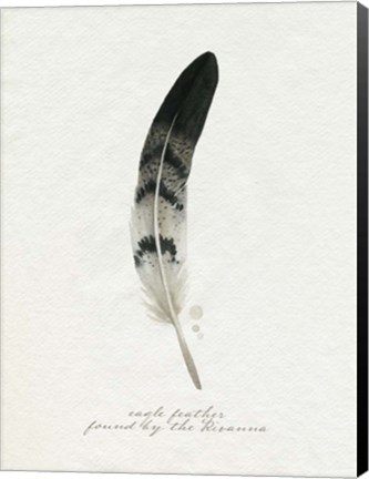 Framed Found Feather I Print