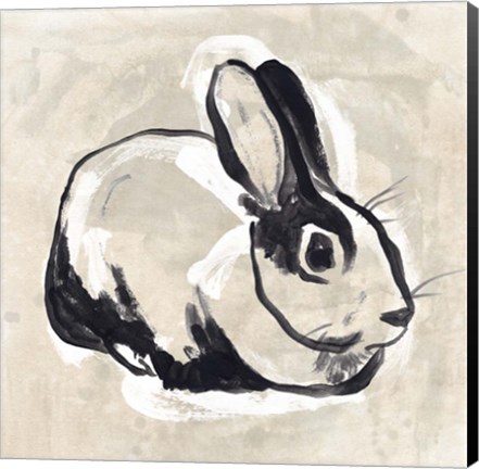 Framed Antique Rabbit I Print