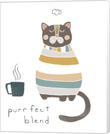 Framed Coffee Cats IV Print