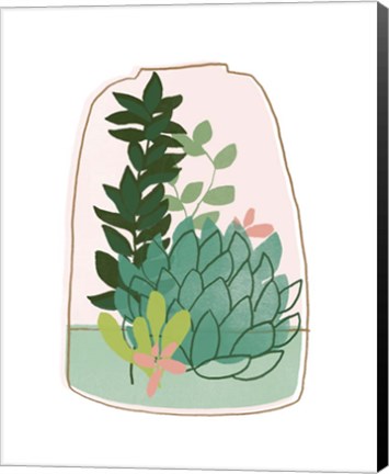 Framed Terrarium Cameo I Print