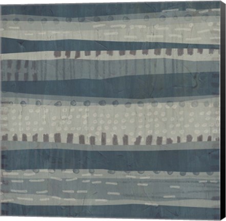 Framed Blue Dusk Textile II Print