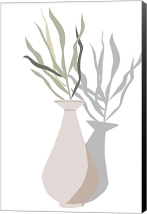 Framed Vase &amp; Stem I Print