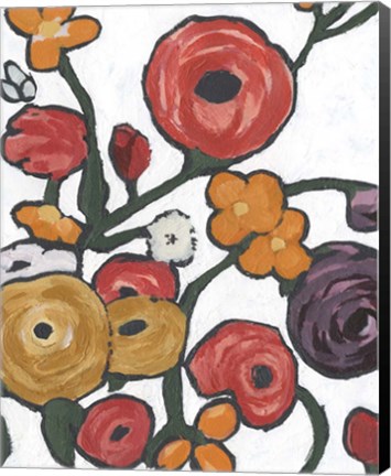 Framed Stretching Blooms I Print